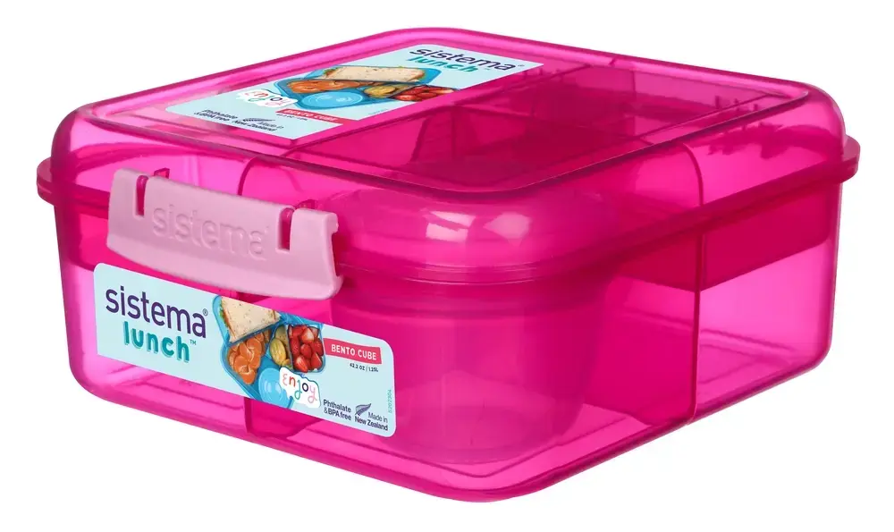 Madkasse Sistema Bento Cube Lunch pink 1,25L
