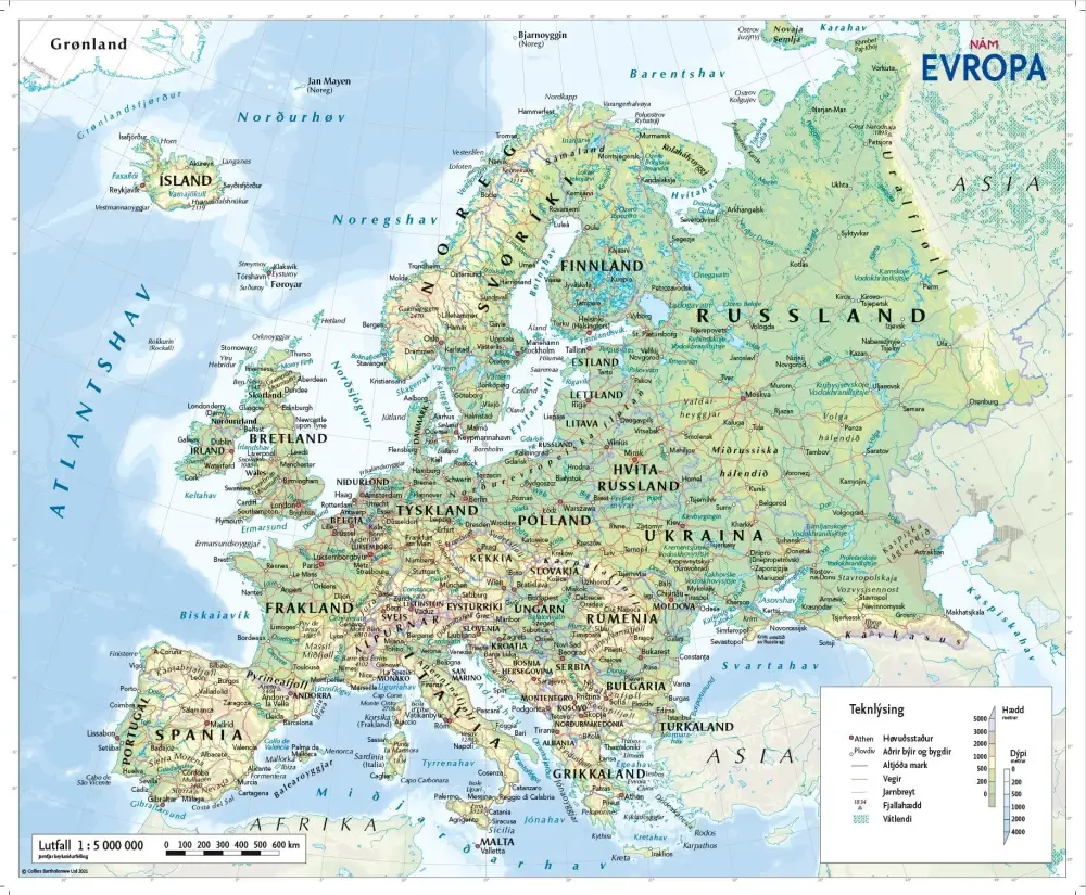 Evropa - laminerað veggjakor